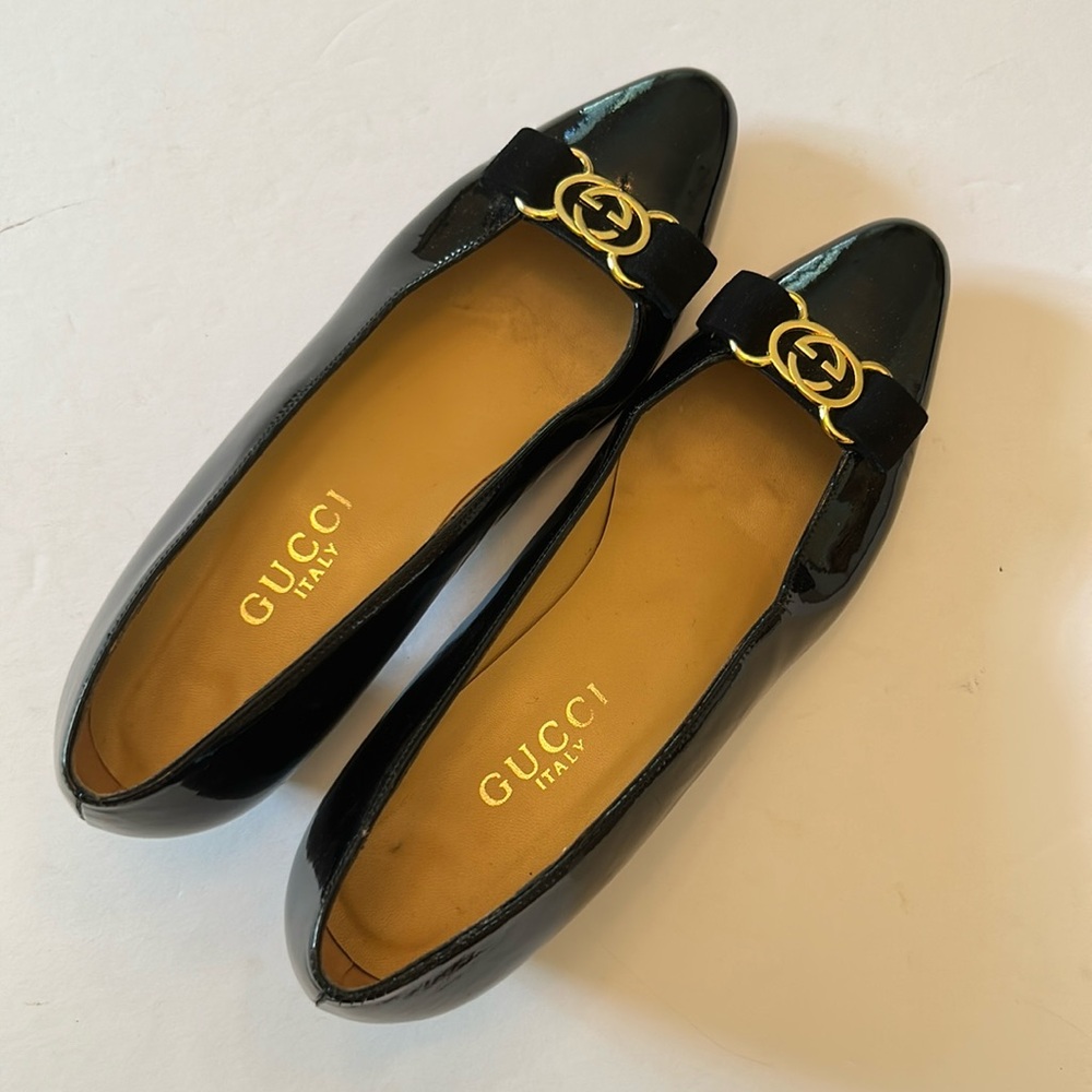 Gucci Black Leather Flats - Picture 16 of 16